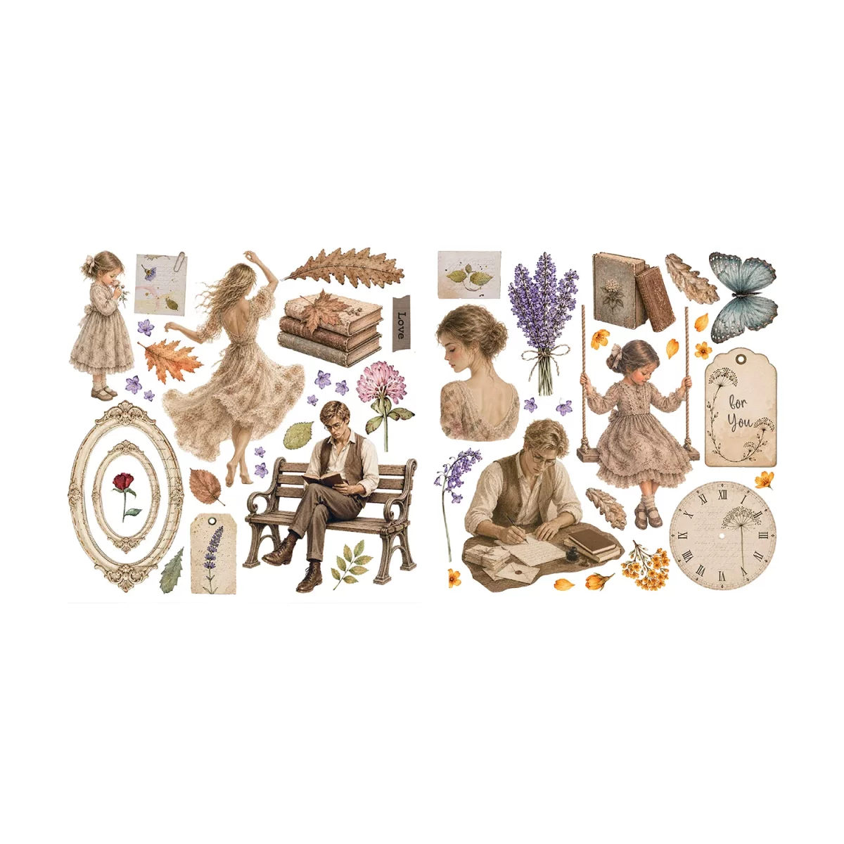 Artikelbild 3 des Artikels “Stamperia Rub On Transferfolien - Flowers and Poems, 6 Blatt “