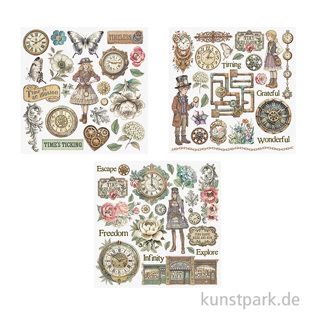 Artikelbild 3 des Artikels “Stamperia Rub On Transferfolien - Gardens of Time, 6 Blatt “