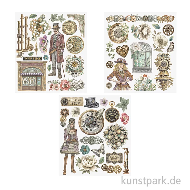 Artikelbild 3 des Artikels “Stamperia Rub On Transferfolien - Gardens of Time, 6 Blatt, XL “