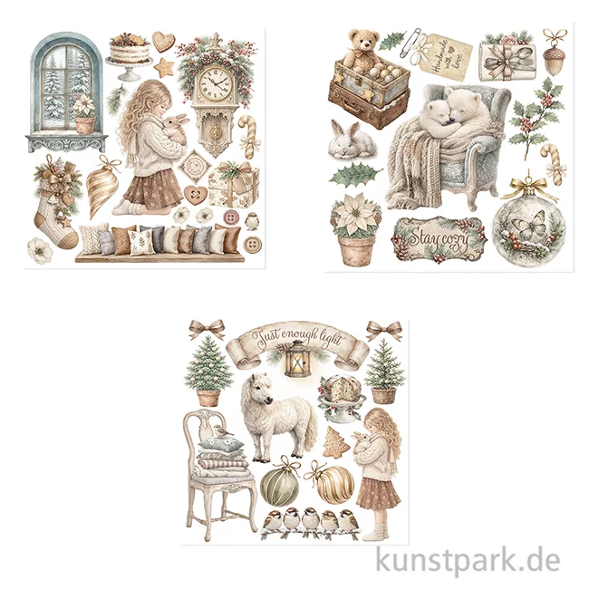 Artikelbild 3 des Artikels “Stamperia Rub On Transferfolien - White Christmas, 6 Blatt “