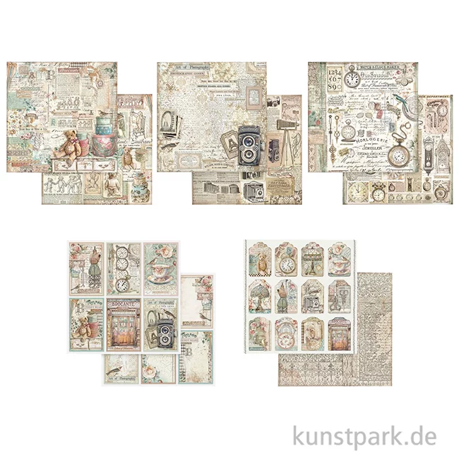 Artikelbild 3 des Artikels “Stamperia Scrapbooking Pad - Brocante Antiques, 30,5 x 30,5 cm “