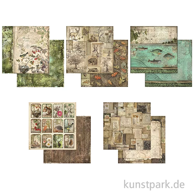 Artikelbild 3 des Artikels “Stamperia Scrapbooking Pad - Forest, 30,5 x 30,5 cm “