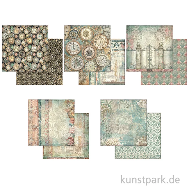 Artikelbild 3 des Artikels “Stamperia Scrapbooking Pad - Gardens of Time Backgrounds, 30,5 cm “