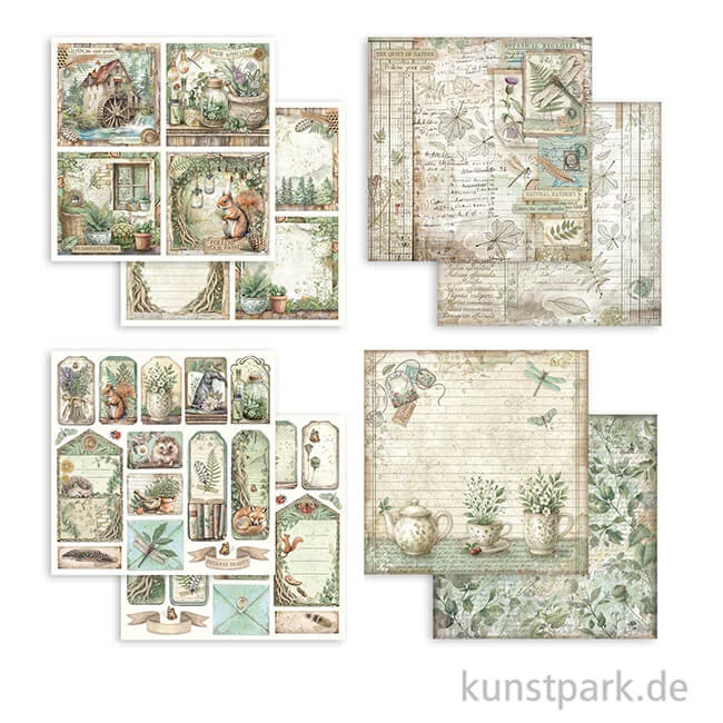 Artikelbild 3 des Artikels “Stamperia Scrapbooking Pad - Herbarium Silvae, 20,3 x 20,3 cm “