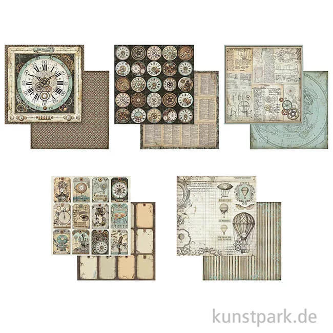 Artikelbild 3 des Artikels “Stamperia Scrapbooking Pad - Voyages Fantastiques, 20,3 x 20,3 cm “