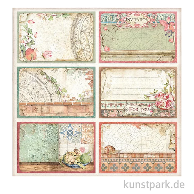 Artikelbild 3 des Artikels “Stamperia Scrappapier - Casa Granada 6 Cards 30,5 x 30,5 cm “