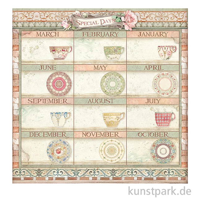 Artikelbild 3 des Artikels “Stamperia Scrappapier - Casa Granada Calendar 30,5 x 30,5 cm “
