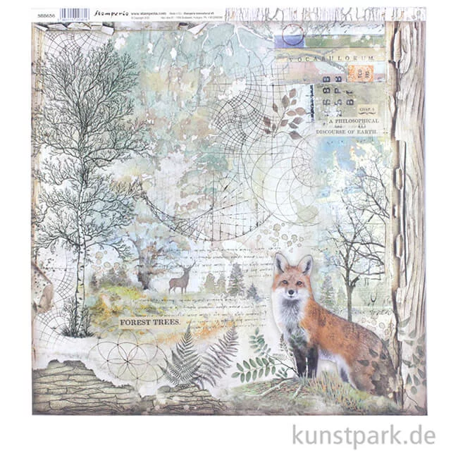 Artikelbild 3 des Artikels “Stamperia Scrappapier - Forest Fox, 30,5 x 30,5 cm “