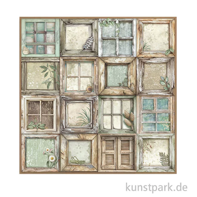Artikelbild 3 des Artikels “Stamperia Scrappapier - Herbarium Silvae Frames, 30,5 x 30,5 cm “