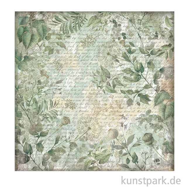 Artikelbild 3 des Artikels “Stamperia Scrappapier - Herbarium Silvae Tags Letters, 30,5 x 30,5 cm “