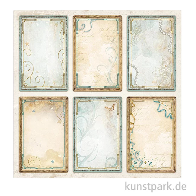 Artikelbild 3 des Artikels “Stamperia Scrappapier - Masquerade 6 Cards, 30,5 x 30,5 cm “