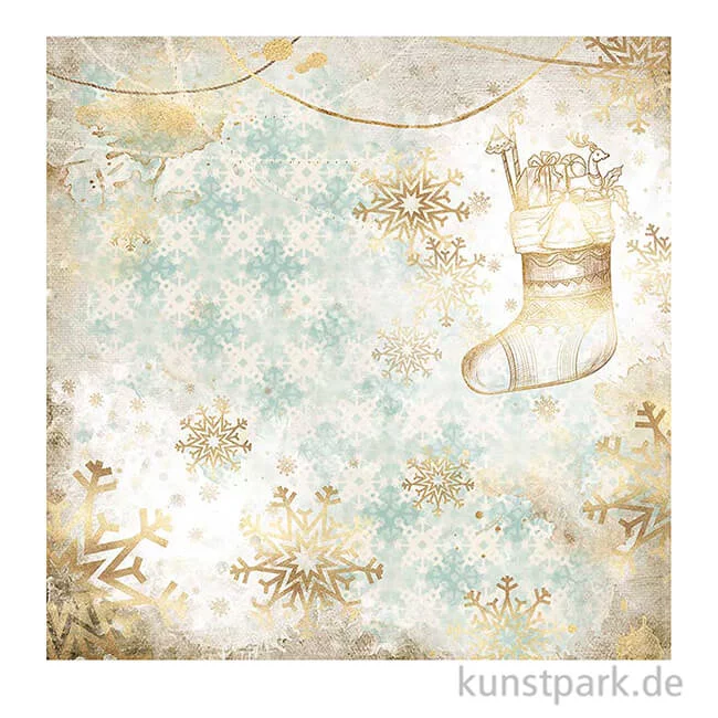 Artikelbild 3 des Artikels “Stamperia Scrappapier - Romantic Christmas Socks, 30,5x30,5 cm “