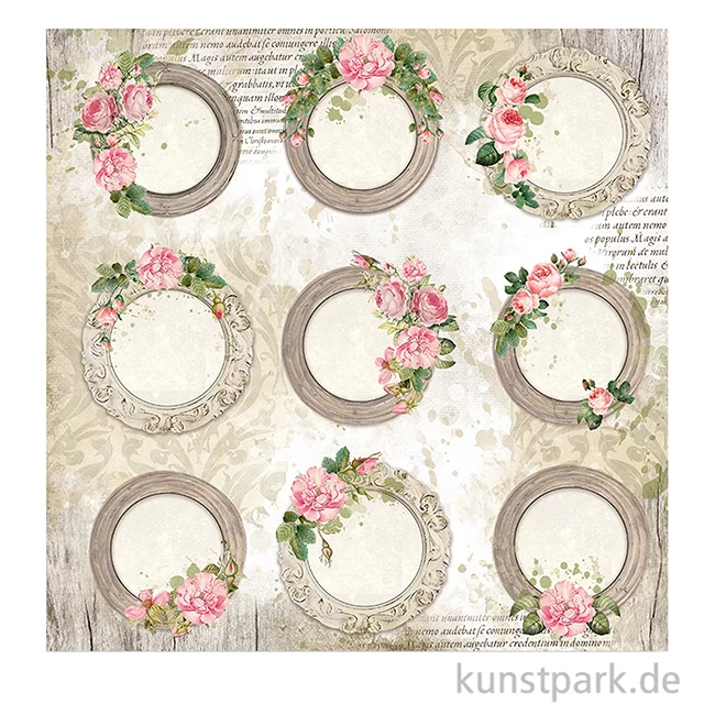 Artikelbild 3 des Artikels “Stamperia Scrappapier - Romantic Garden House Garlands 30,5 x 30,5 cm “