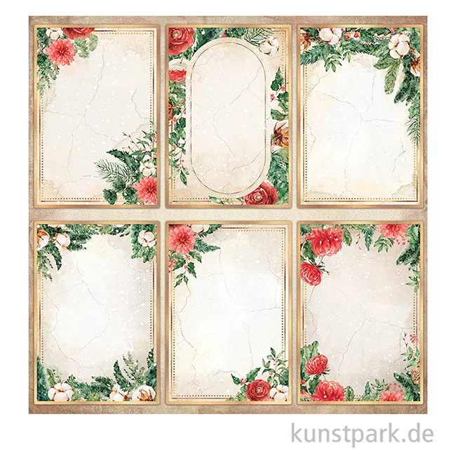 Artikelbild 3 des Artikels “Stamperia Scrappapier - Romantic Home for the Holidays Cards 30,5 cm “