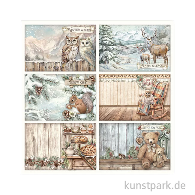 Artikelbild 3 des Artikels “Stamperia Scrappapier - The Owl's House 6 Postcards, 30,5 x 30,5 cm “