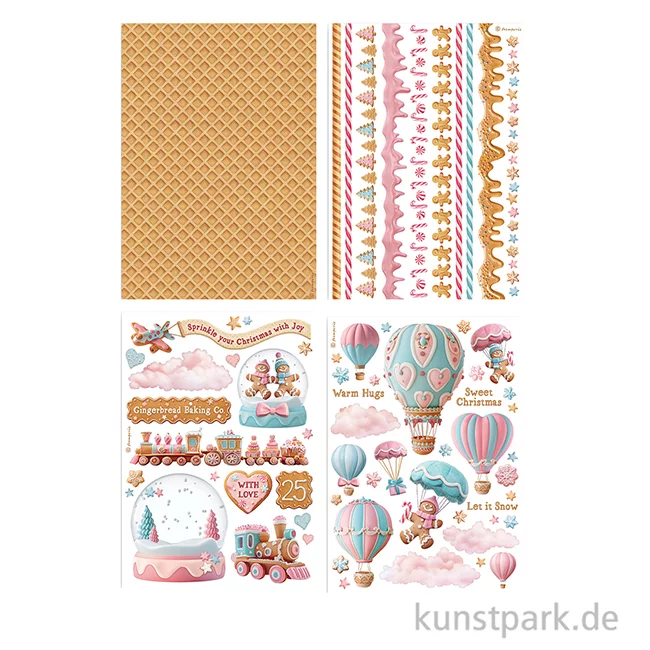 Artikelbild 3 des Artikels “Stamperia Washi Pad - Candy Christmas, 8 Blatt, A5 “