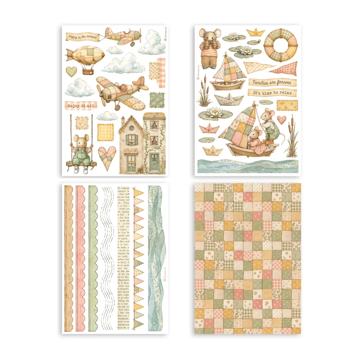 Artikelbild 3 des Artikels “Stamperia Washi Pad - Cozy Family, 8 Blatt, A5 “