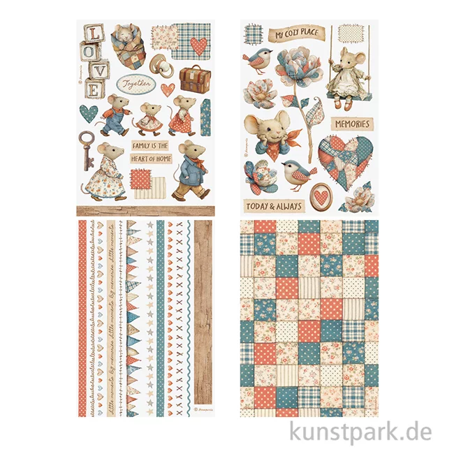 Artikelbild 3 des Artikels “Stamperia Washi Pad - Family, 8 Blatt, A5 “