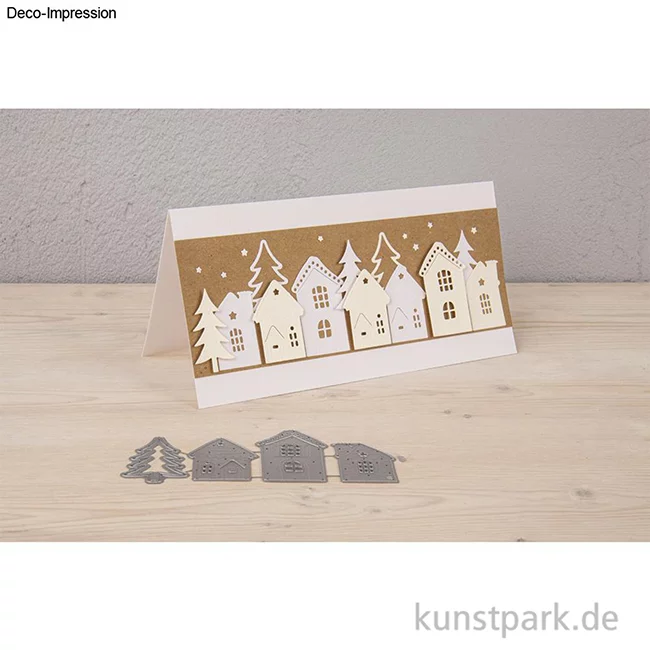 Artikelbild 3 des Artikels “Stanzschablonen Set - Winterhäuser, 4 Stück “