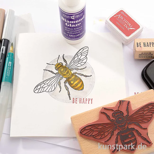 Artikelbild 3 des Artikels “Stempel - Be Happy, 2 x 3 cm “