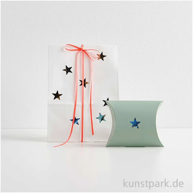 Artikelbild 3 des Artikels “Sticker - Sterne, Gold-Silber, Hot Foil, 120 Aufkleber “