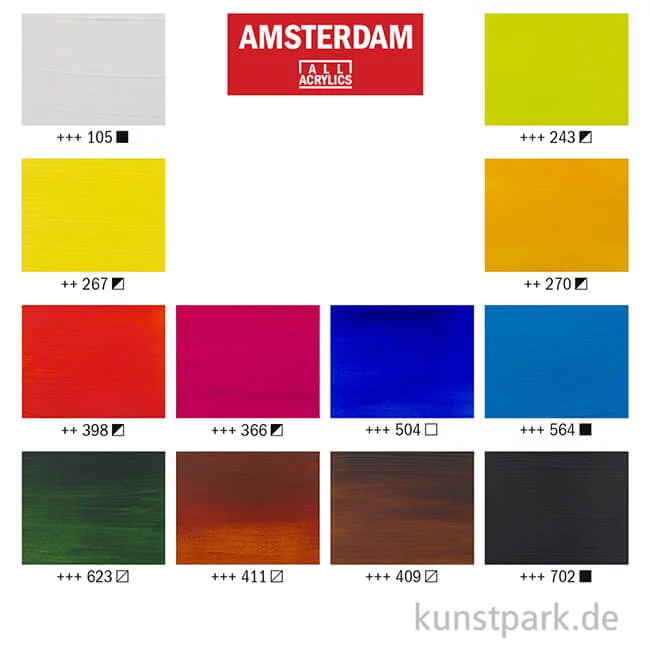 Artikelbild 3 des Artikels “Talens AMSTERDAM Acrylfarben Set mit 12 x 20 ml - Landschaftsfarben “