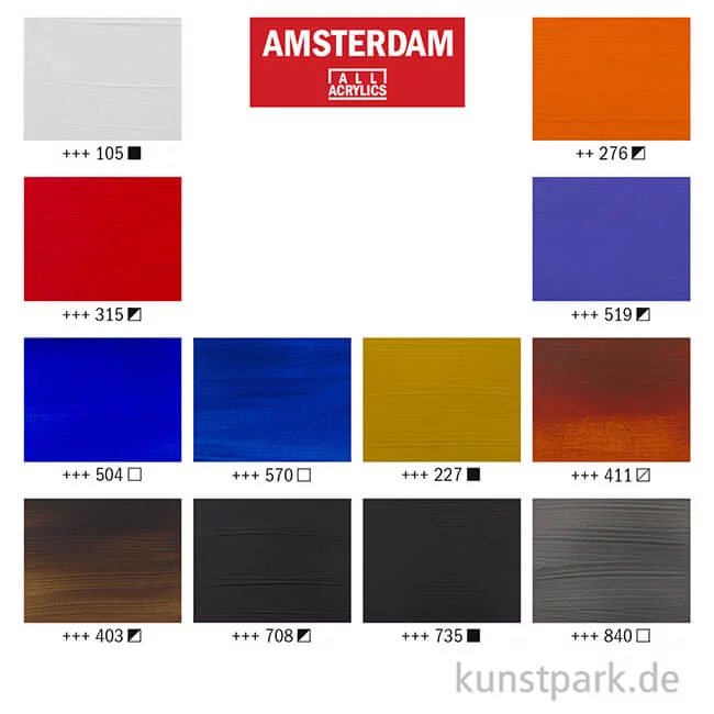 Artikelbild 3 des Artikels “Talens AMSTERDAM Acrylfarben Set mit 12 x 20 ml - Urbane Farben “