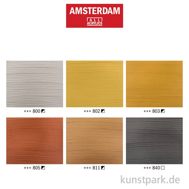 Artikelbild 3 des Artikels “Talens AMSTERDAM Acrylfarben Set mit 6 x 20 ml - Metallicfarben “