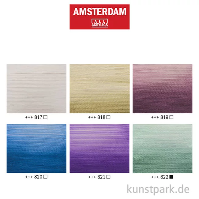 Artikelbild 3 des Artikels “Talens AMSTERDAM Acrylfarben Set mit 6 x 20 ml - Perlmutt “
