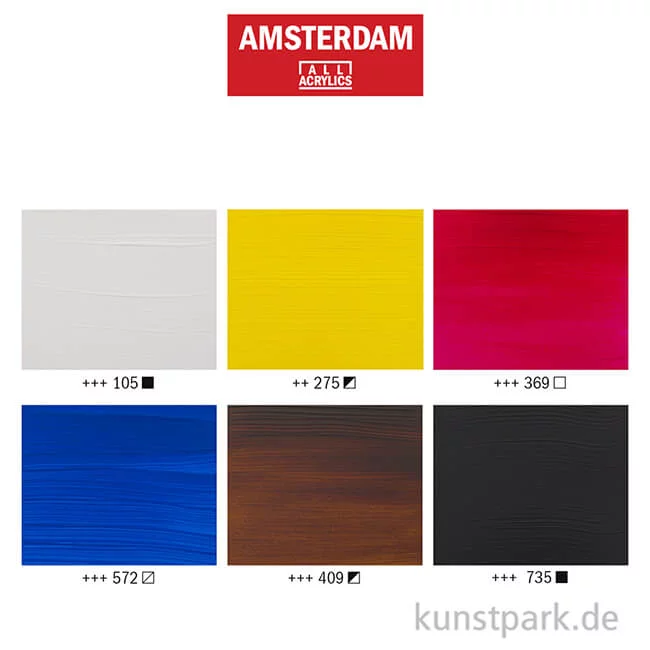 Artikelbild 3 des Artikels “Talens AMSTERDAM Acrylfarben Set mit 6 x 20 ml - Primärfarben “