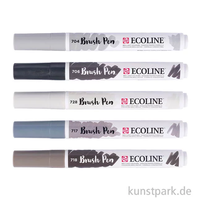 Artikelbild 3 des Artikels “Talens ECOLINE Brush Pen 5er Set - Grautöne “