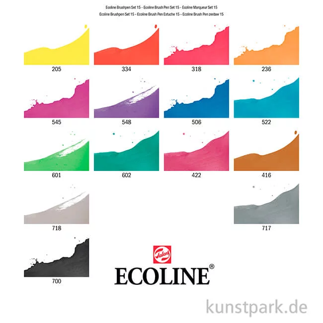 Artikelbild 3 des Artikels “Talens ECOLINE Brush Pen 15er Set “