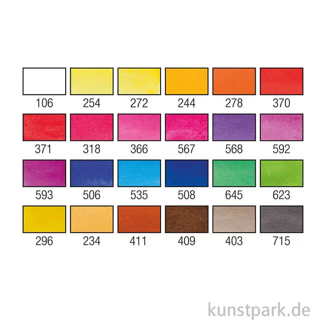 Artikelbild 3 des Artikels “Talens VAN GOGH Aquarell Kunststoffbox Botanische Farben 24 halbe Napf “