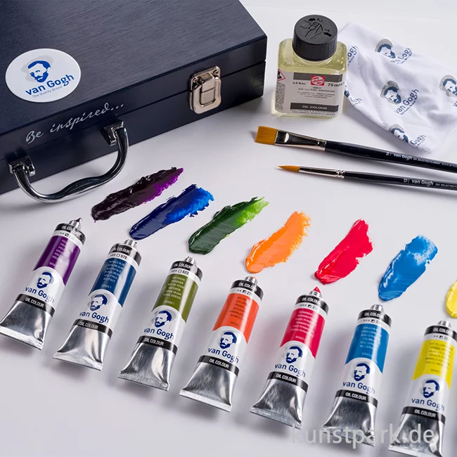 Artikelbild 3 des Artikels “Talens VAN GOGH Ölfarben Starter Set XL mit 12 x 40 ml + Zubehör “