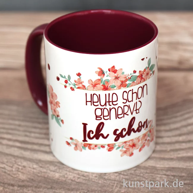 Artikelbild 3 des Artikels “Tasse, Bordeaux, Bedruckt, Design, Heute schon genervt “