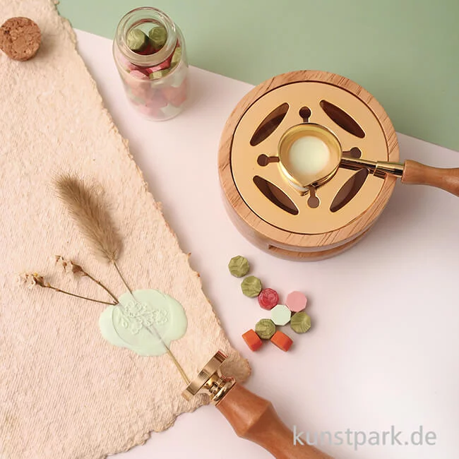 Artikelbild 3 des Artikels “Wachssiegel Set mit Siegel + Siegelwachs - Blume “