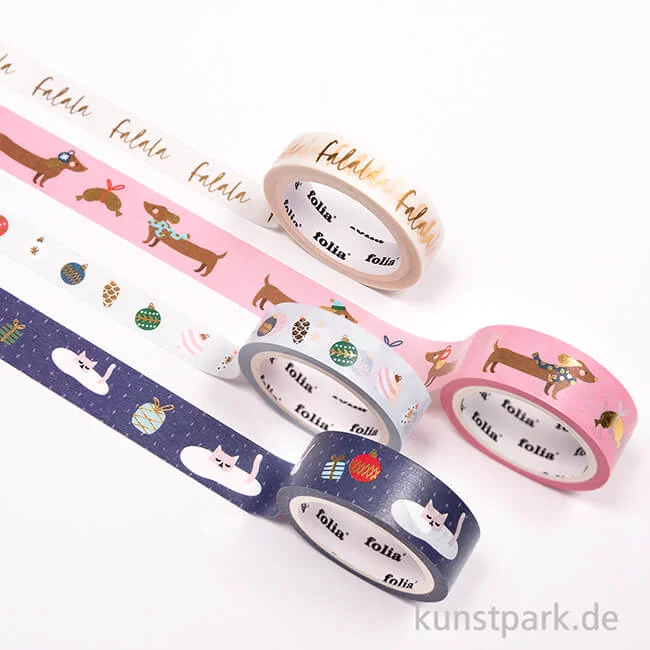 Artikelbild 3 des Artikels “Washi-Tape Hotfoil - FALALA WINTER, 4er Set, je 5 m “