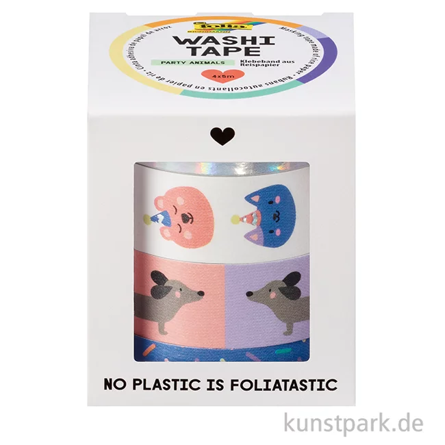 Artikelbild 3 des Artikels “Washi-Tape Set - PARTY ANIMALS, Hotfoil, 4 Rollen, je 5 m “