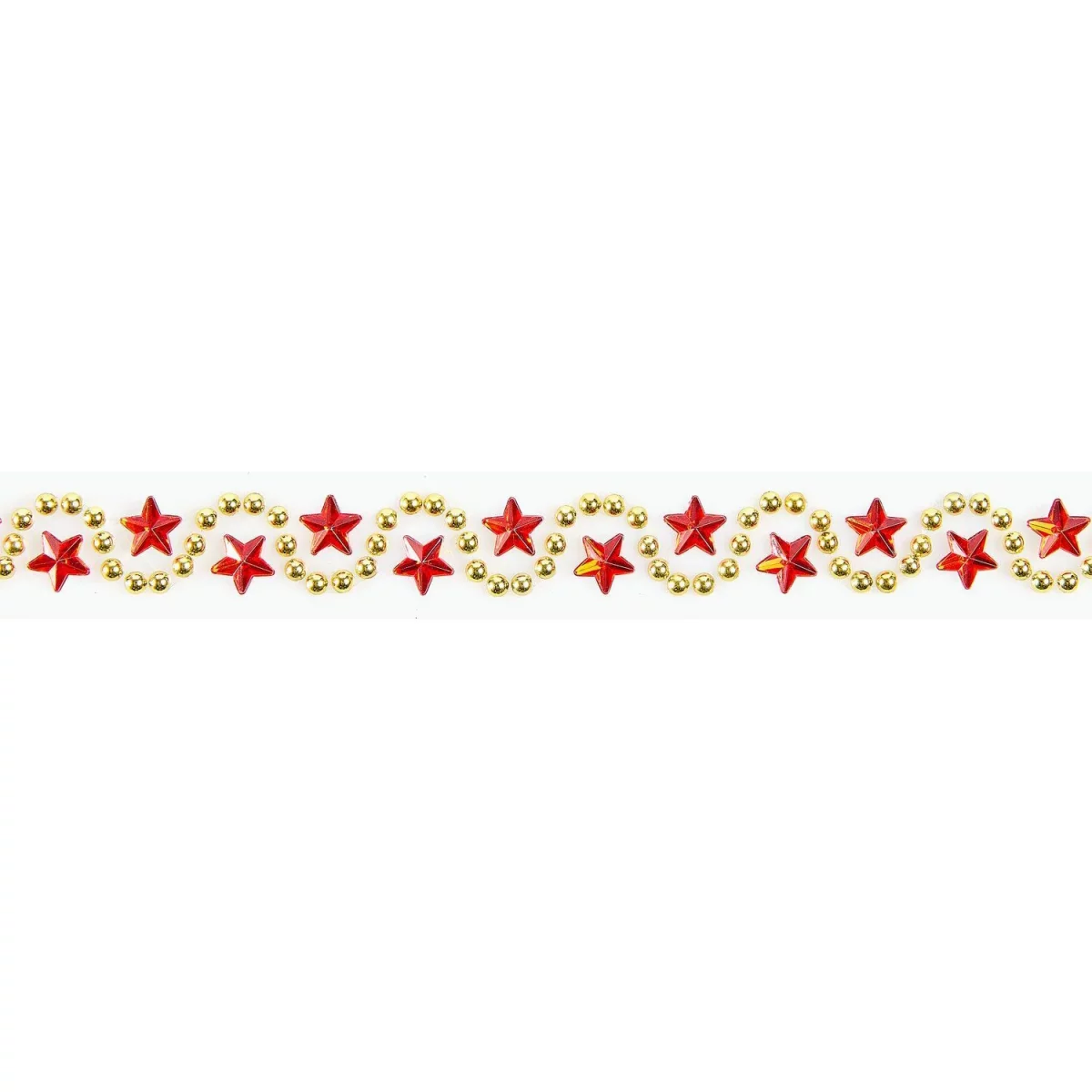 Artikelbild 3 des Artikels “Washi Tape - Strass-Perlen, Sterne, Rot, Gold, 1,9 x 50 cm “