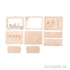 Artikelbild 3 des Artikels “3D Geschenkbox - Birthday, 11,5x8,5x5 cm, Holz-Bausatz mit 13 Teilen “