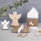Artikelbild 3 des Artikels “Holz Engel zum Aufstellen, Natur, Höhe 9,5-15 cm, 4-teiliges Set “