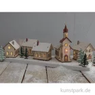 Artikelbild 3 des Artikels “Holzbausatz Lichterdorf, Natur, 7-19 cm, 84-teilig + LED Lichterketten “