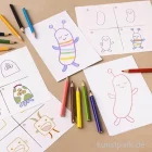 Artikelbild 3 des Artikels “Mini Zeichenset für Kinder - Monster zeichnen lernen “