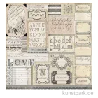 Artikelbild 3 des Artikels “Stamperia Scrappapier - Calligraphy Patchwork of Labels, 30,5x30,5 cm “