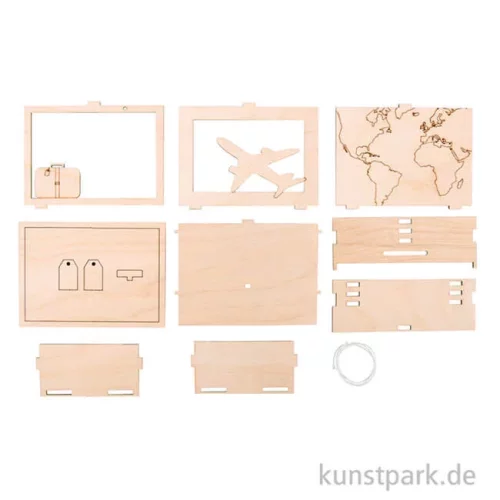 Artikelbild 3 des Artikels “3D Geschenkbox - Journey, 11,5x8,5x5 cm, Holz-Bausatz mit 12 Teilen “