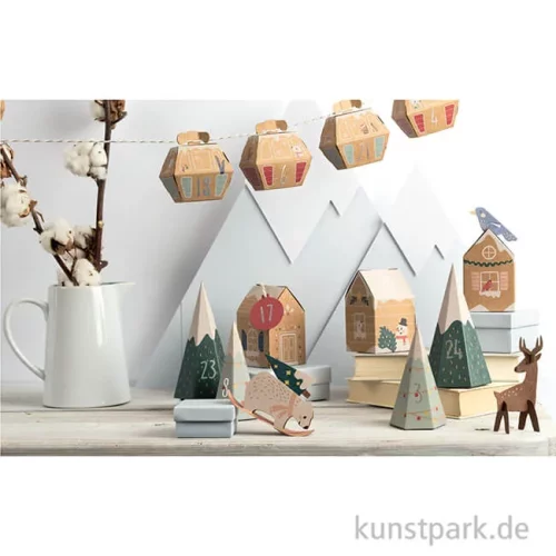 Artikelbild 3 des Artikels “Adventskalender Bastelset - Winterliches Bergdorf “