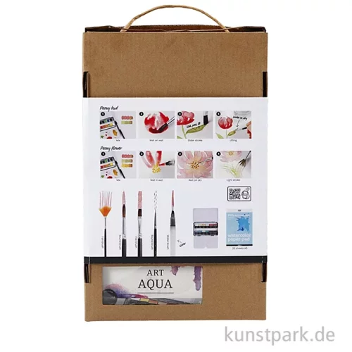 Artikelbild 3 des Artikels “Aquarellmalerei Lernset mit Farben, Papier und Pinsel “