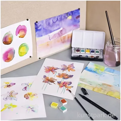 Artikelbild 3 des Artikels “Aquarellmalerei Starter Set mit Farben, Papier und Pinsel “