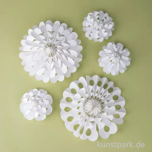 Artikelbild 3 des Artikels “Bastelset 3D Papierblumen, Material für 4 Blüten, je 21 cm “
