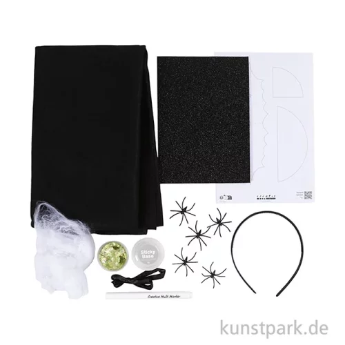 Artikelbild 3 des Artikels “Bastelset - Halloween Kostüm, Haarreif + Umhang, Fledermaus, Schwarz “